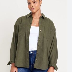 Cozy Oversized Flannel Shirt Size XL